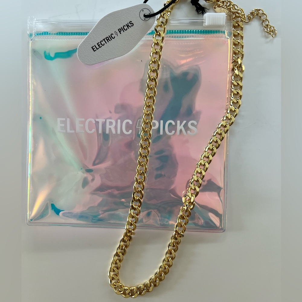New Electric Picks Gold Chain Necklace